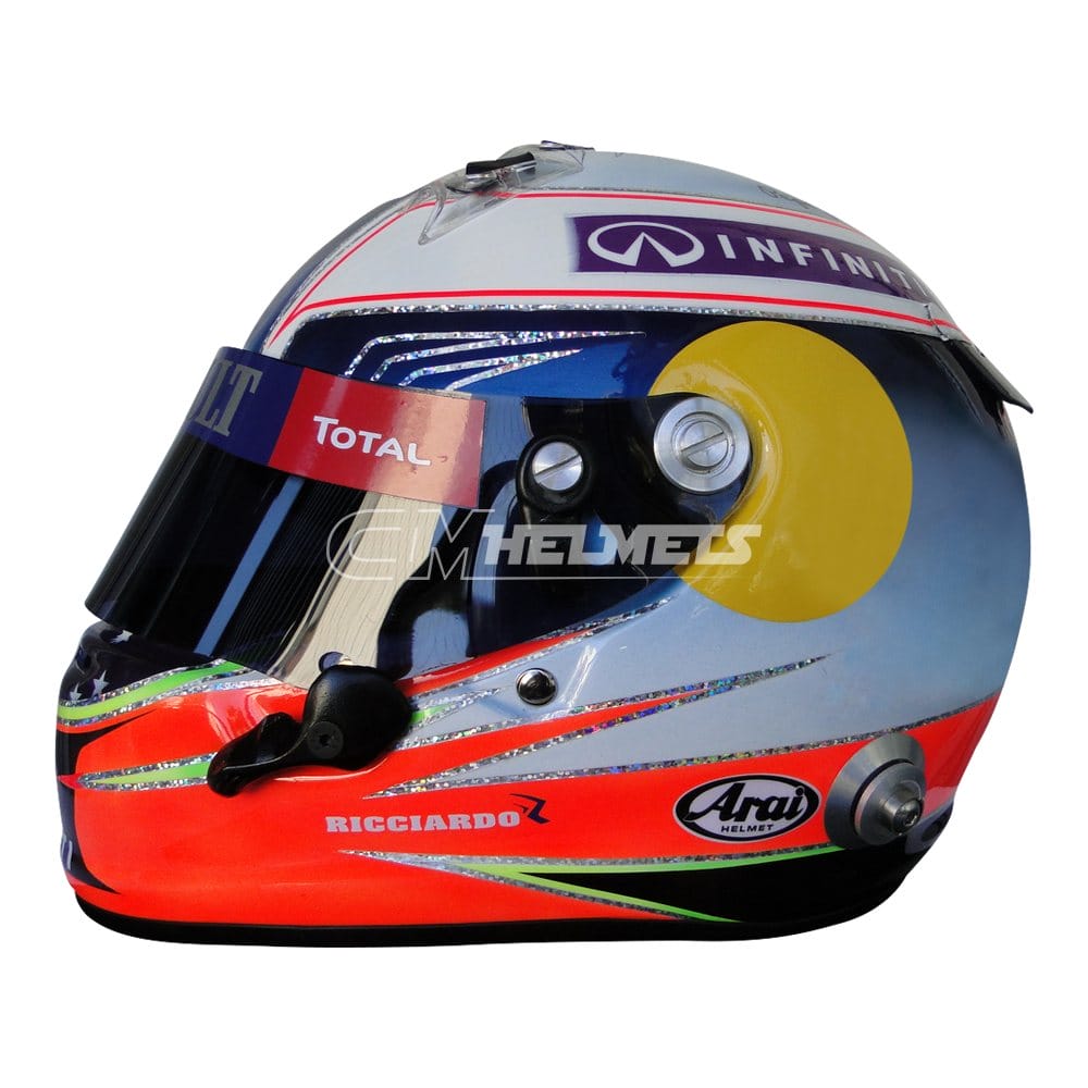 DANIEL RICCIARDO 2014 F1 REPLICA HELMET FULL SIZE | CM Helmets