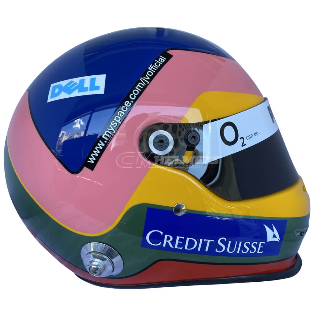 x 2 Jacques Villeneuve Helmet Stickers Renault Formula 1 F1 