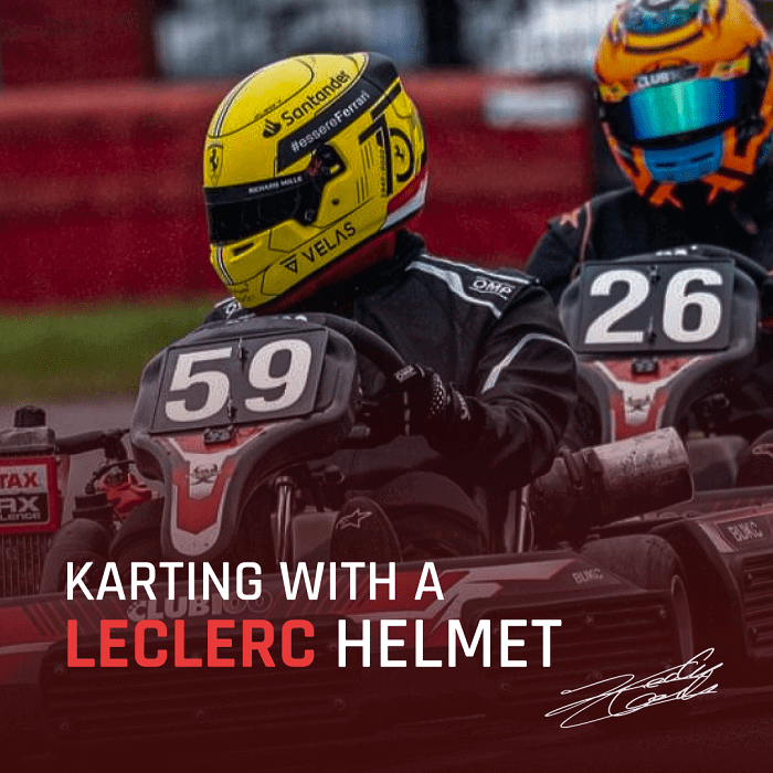Post 2.2 – CM HELMET -KARTING WITH A LECLERC HELMET-min