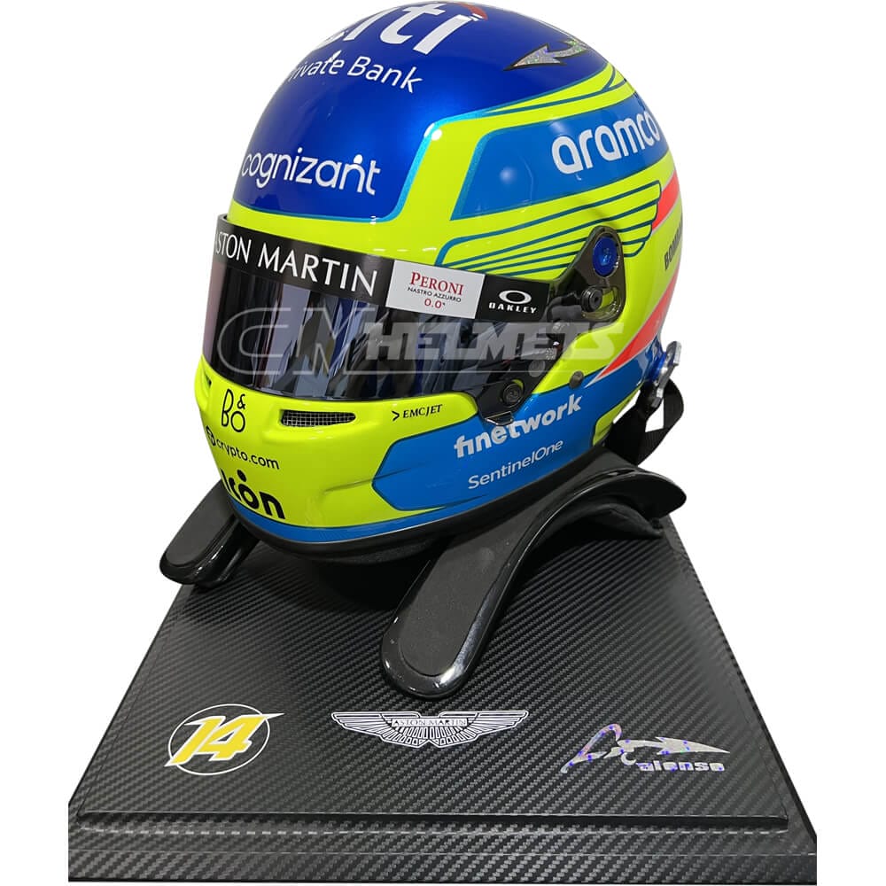 Fernando Alonso 2023 - 1:2 Scale Bell F1 Mini Helmet
