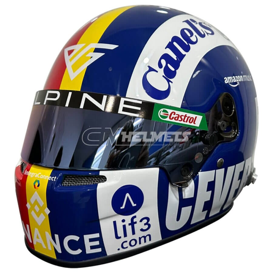 Pierre-Gasly-2023 Austin-GP-Cevert-Tribute-F1-Helmet-Be1