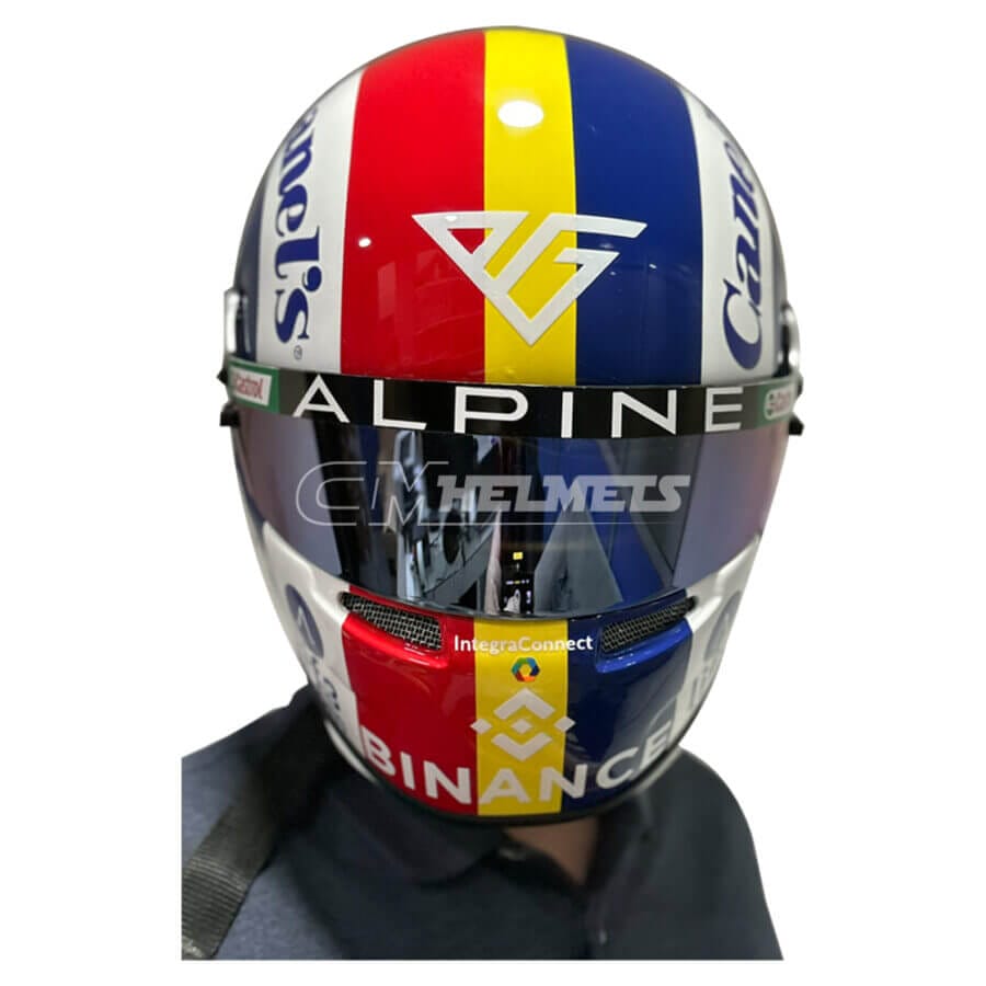 Pierre-Gasly-2023 Austin-GP-Cevert-Tribute-F1-Helmet-Be14