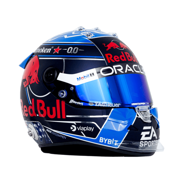 MAX VERSTAPPEN'S F1 HELMET FOR THE US RACES IN THE 2024 FORMULA 1