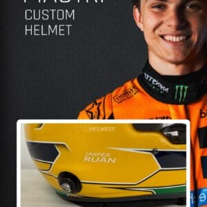2. OSCAR PIASTRI CUSTOM HELMET