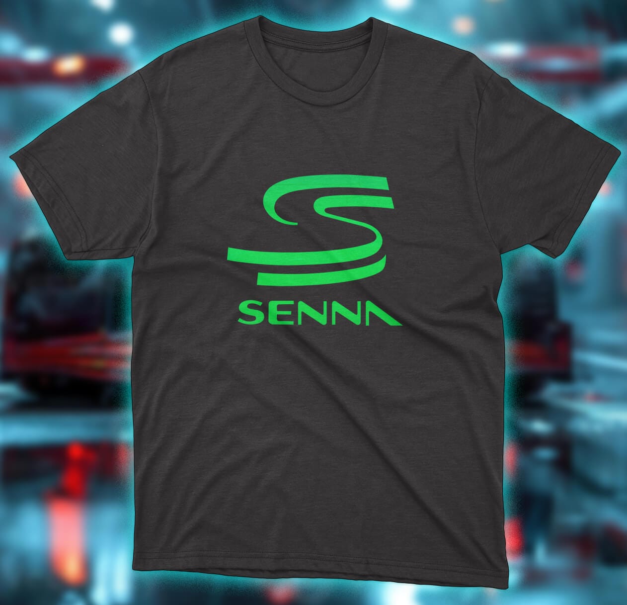 Ayrton Senna Logo - Neon Green Ayrton Senna Logo – Neon Green