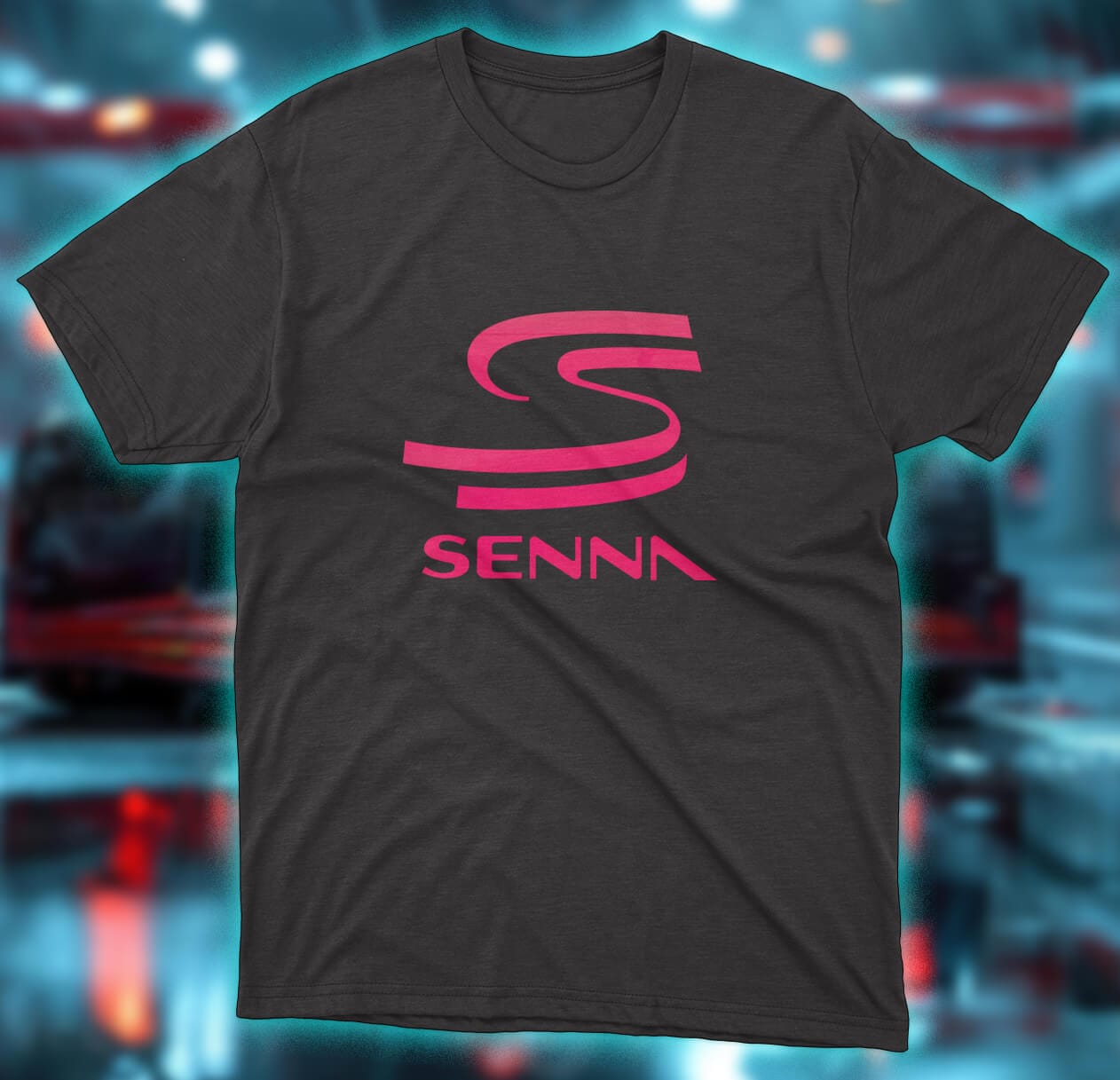 Ayrton Senna Logo - Neon Pink Ayrton Senna Logo – Neon Pink