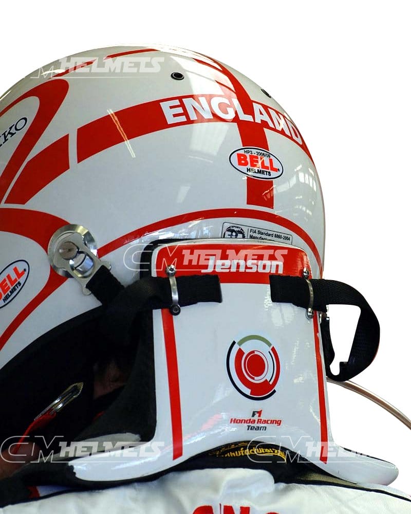 1/2 HELMET BUTTON SIGNED 2006 Jenson Button 2009 Replica Helmet ⁄ Brawn GP F1